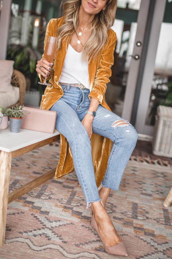 Velvet Kimono Coat