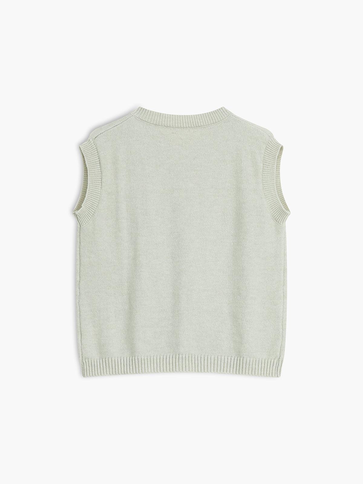 Casual Button Up Sweater Vest